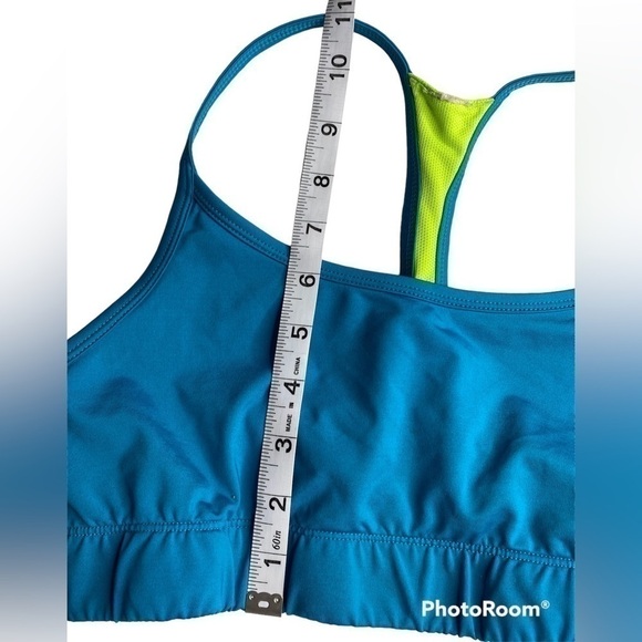 C9 BY CHAMPION REVERSIBLE BLUE & NEON YELLOW ATHLETIC SPORTS BRA - Picture 6 of 6